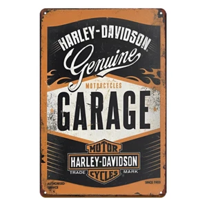 HARLEY-DAVIDSON GARAGE Genuines Motorcycles Rustic Tin Sign Vintage Man Cave - Picture 1 of 4