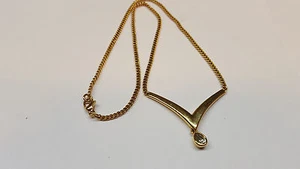 Bellissima collana lunga Pierre placcata oro PL collier L 45 cm - Foto 1 di 5