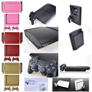 7 Farben Carbon Fiber Skin Aufkleber für PS3 Super Slim und 2 Controller Skins - Bild 1 von 15