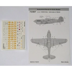 Plantillas de calcomanías para Curtiss P-40E/M/K FOXBOT 32-011 escala 1:32 - Imagen 1 de 12