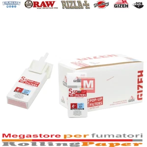 Filtri Gizeh Extra Slim 5,5mm Pop Up 20 Astucci Da 126 Filtrini - Zdjęcie 1 z 3