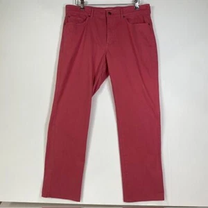 Peter Millar Men's Coral Red Cotton Blend Straight Leg Casual Pants Size 36 - Picture 1 of 9
