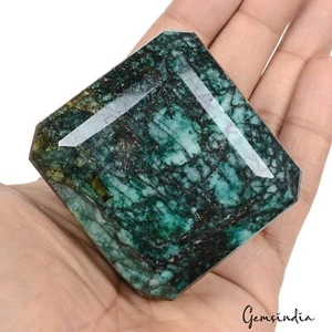 Certified 1300Ct Natural Brazilian Green Emerald Octagon Cut Huge Size Loose Gem - Picture 1 of 5