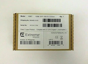 Extreme Networks 10067 Transceiver Module 100M SFP 100-FX 1310nm - 1 Unit - Picture 1 of 4