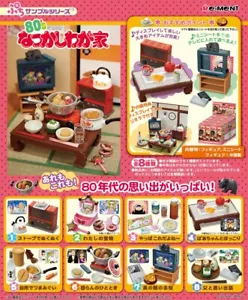 Re-Ment Mini 80er Jahre japanische Wohnmöbel elektrisch komplettes Set 8-teilig EINGESTELLT - Bild 1 von 9