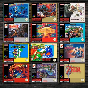 Super Nintendo PAL Box Art A4 Posters (297x210mm) SNES - Picture 1 of 23