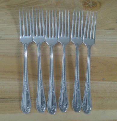 Oneida Community Silverplate - HAMPTON COURT 1926 - 6 tenedores de cena envío gratuito Foto 1 de 3