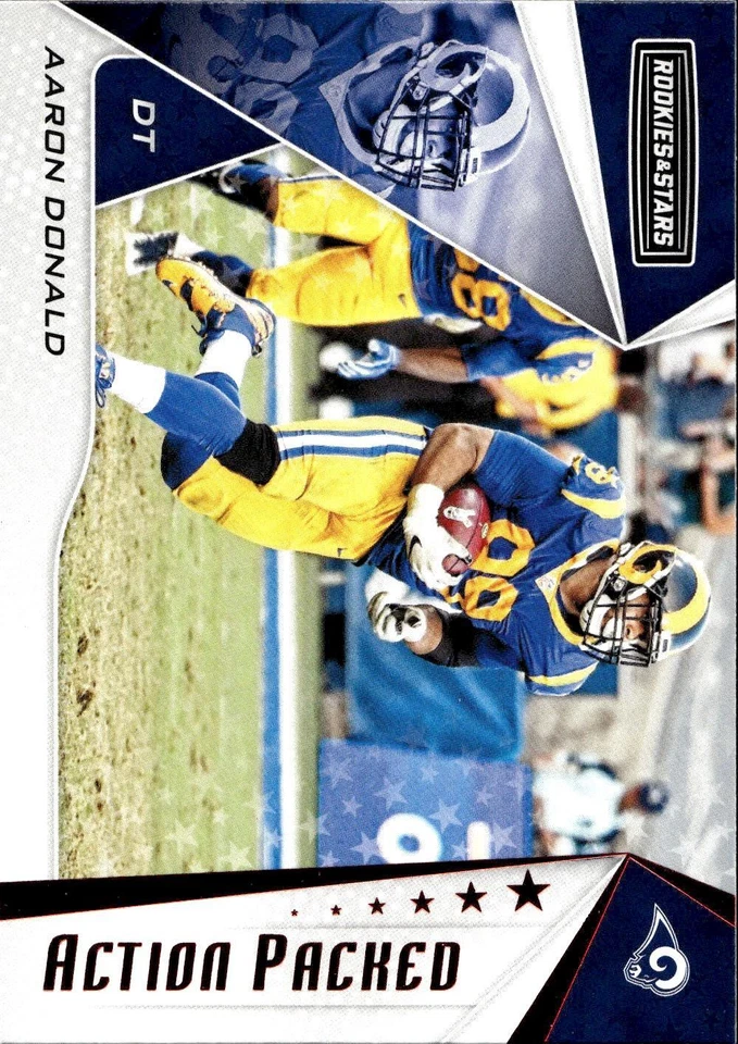 2019 Panini Rookies & Stars #AP-AD Aaron Donald Action Packed - Image 1 of 2