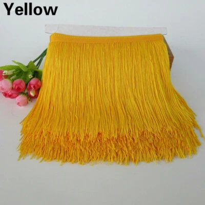 5M Curtain Fringe Lace Tassels Trim Ribbon Crafts Sew Dress Curtain Accessories - Image 1 of 4