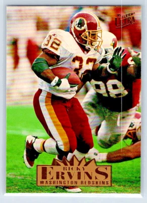 1995 Fleer Ultra Football - Ricky Ervins - Washington Redskins - Base - #338 - Image 1 of 2