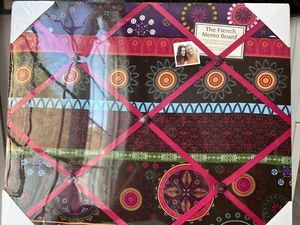 French Memo Board Boho Background 19"x16" NEW Sealed For Photos, Notes Memento - Picture 1 of 6