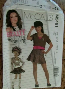 2007 McCall's Hilary Duff Pattern M5461 GIRLS' TOPS & SKIRTS Sz 7-8-10-12-14 UNC - Picture 1 of 4