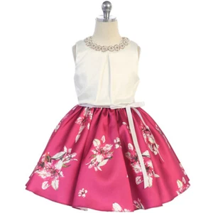FUCHSIA Size 10 Flower Girl Dress Birthday Recital Bridesmaid Formal Party - Picture 1 of 1