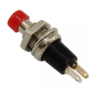 Mini interruptor momentáneo SPST de botón pulsador de 8 mm rojo liberación pulsadora hacia abajo 10 piezas - Imagen 1 de 1