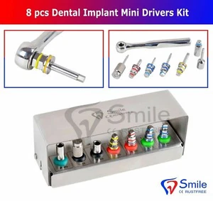 Zahnimplantat Mini Schraubendreher Kit Universal Ratschenschlüssel Sechskantschrauben 8-teilig CE UK - Bild 1 von 5