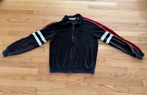 Chaqueta deportiva Rene De France vintage de terciopelo con cremallera completa talla grande nueva nunca usada - Imagen 1 de 10