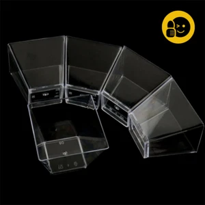 25x/50x Small Plastic JELLY Mousse CUPS Clear Party Dessert Cake Shot Drink - Picture 1 of 10