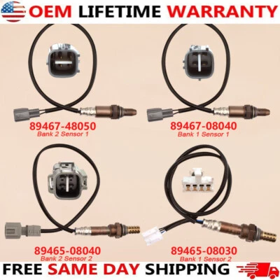 Sensor de oxígeno O2 ascendente + descendente 4 piezas compatible con Toyota Sienna 2004-2006 3,3 L V6 EE. UU. Foto 1 de 4