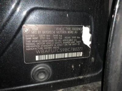 Motor 3.0L Turbo AWD a través de 12/10 para 11 BMW 535i 407518 Foto 1 de 3