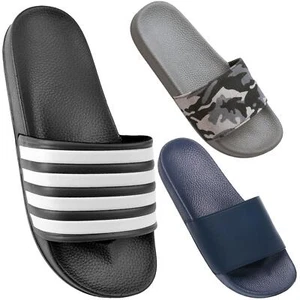 A2Z Herren Strand Pool Schieberegler weiche Rutschen Sandalen Schwimmschuh Flip Flops Hausschuhe - Bild 1 von 8