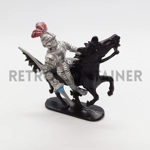 Vintage Soldatini Toy Soldiers - West Germany Medieval Knight + Horse Ritter - Picture 1 of 1