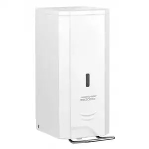 White Hand Liquid Soap Gel Dispenser Wall Mounted 1500ml Manual Stainless Steel - Picture 1 of 2