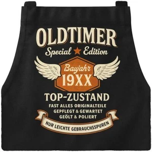 Delantal de barbacoa para hombre con refrán personalizado con delantal de cocina año de nacimiento - Imagen 1 de 3