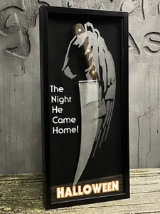 Halloween 78 Michael Myers Rehaul Cuchillo Película Póster Exhibición Máscara Horror utilería - Imagen 1 de 5