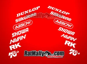 Gara Sponsor Pacco v3.2 Moto Auto Decal Adesivi Grafiche Confezione Singola - Foto 1 di 2
