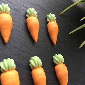 100 x Mini Edible Carrot Cake Toppers & Decorations | Sugar Cupcake Decoration