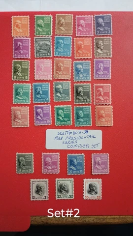 U.S. COMMEMORATIVE STAMP [SCOTT-#803/834] PRESIDENTIAL SERIES 1/2¢-MNH TO 5$-MNG Cover
