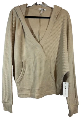 NUEVO Suéter Térmico Three Dots Para Mujer L Pullover Sudadera con Capucha Almendra De Gran Tamaño A13 Foto 1 de 4