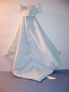 SECURITY BLANKET ANGEL DEAR - ELEPHANT -  BLUE/WHITE TRIM - VGC - Picture 1 of 4