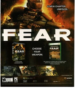 2007 F.E.A.R. Stand Alone Expansion Pack Video Game Vintage Print Ad Sierra - Picture 1 of 1