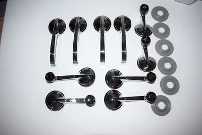 53 54 55 56 57 58 Chevrolet 4 puertas, 10, ventana, ventilación, manivela de puerta manivela cromada Foto 1 de 2