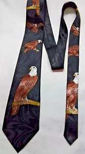 Cravatta Steven Harris American Eagle patriottica fatta a mano uomo vintage quercia - Foto 1 di 12