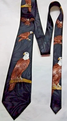 Corbata Steven Harris American Eagle Patriotic Repp Hecha a Mano Para Hombre De Colección ÚNICA EN SU CLASE Foto 1 de 4