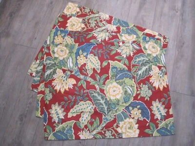 POTTERY BARN 4 fundas de almohada estándar y 1 euro granate floral/hojas ~ en muy buen estado Foto 1 de 4