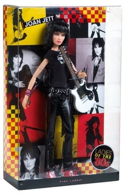 BARBIE COLLECTOR JOAN JETT LADIES OF THE '80S DOLL PINK LABEL 2009 MATTEL R4461