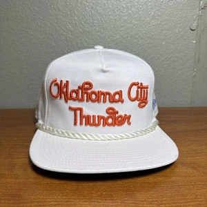 Oklahoma City Thunder Rope Script Sombrero New Era Blanco Naranja SnapBack - Imagen 1 de 9