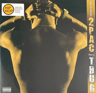 2PAC " THE BEST OF PART 1 THUG " SEALED ** GOLD ** VINYL LP CALIFORNIA LOVE HAIL - Image 1 of 2