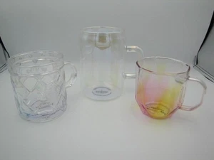 Starbucks Lot of 3 Dazzle Glass Mugs Cup Clear 700/355/300 ml - Picture 1 of 14