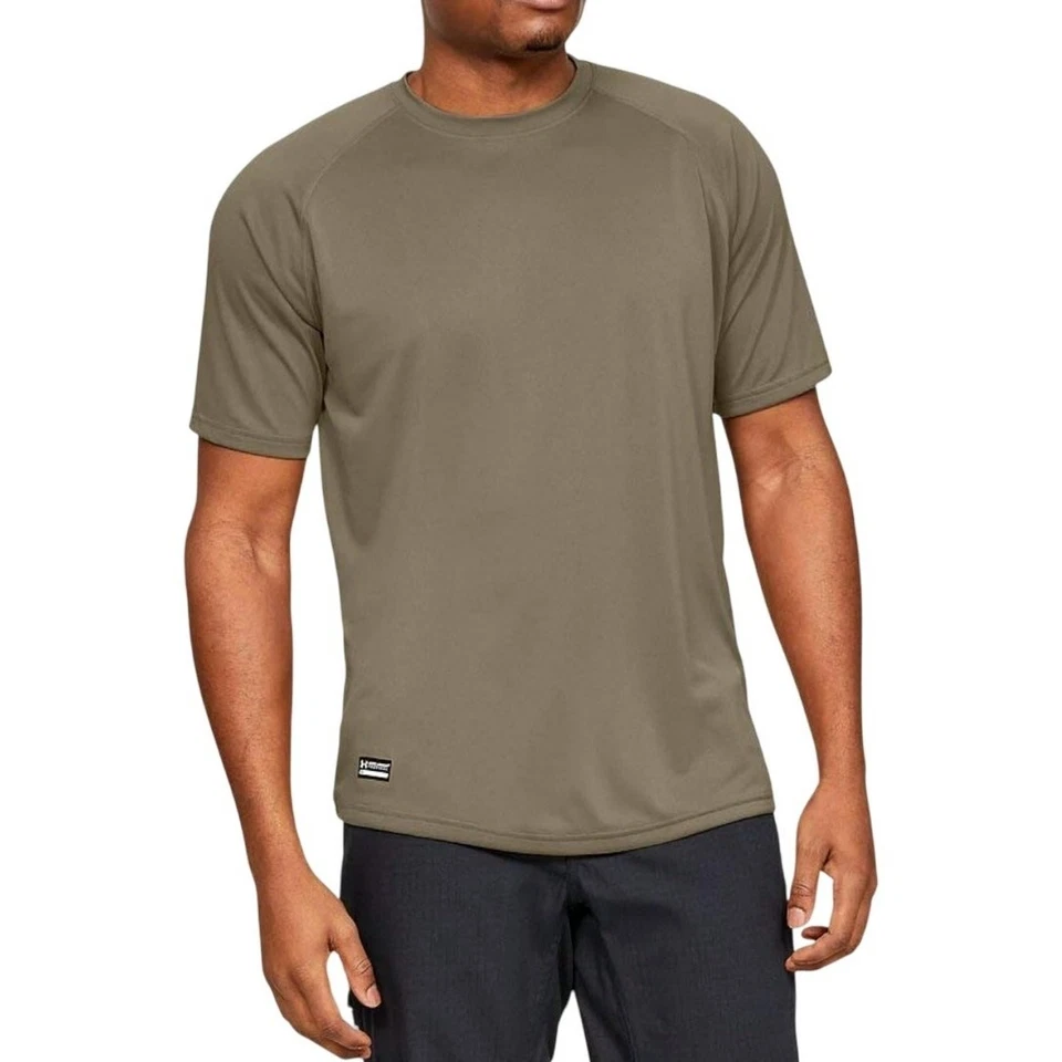 Under Armour 1005684 Men's Tan Tactical Tech Short Sleeve Shirt - Size X-large