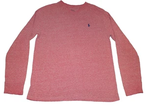 Polo Ralph Lauren Boys Size Large L (14-16) Red V-Neck Long Sleeve Shirt - Picture 1 of 5
