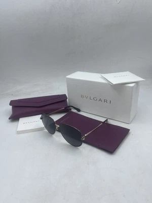 Bvlgari Women's Serpenti Forever Sunglasses Black On Gold / Smoke BV40043U - Image 1 of 4