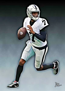 Geno Smith "Las Vegas Raiders" Original Pop Art Druck - 13 x 19 Poster - Bild 1 von 1
