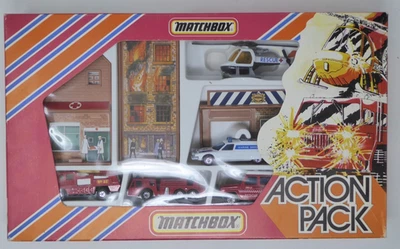 Matchbox "Rescate" Paquete de Acción Set de Regalo G-7 1983 INGLATERRA Foto 1 de 4