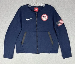 NIKE Olympic Team Tech Jacket Women's Medium Blue Full Zip United States USA - Picture 1 of 17