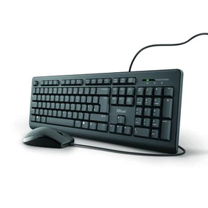 Trust TKM-250 Wired Keyboard And Mouse Set Black UK 23979 - Picture 1 of 1