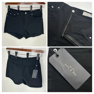 Rag & Bone Neu mit Etikett Justine Shorts Größe 31 schwarz hergestellt in den USA 34x3 Festival Denim 165 $ - Bild 1 von 12